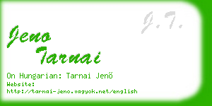 jeno tarnai business card